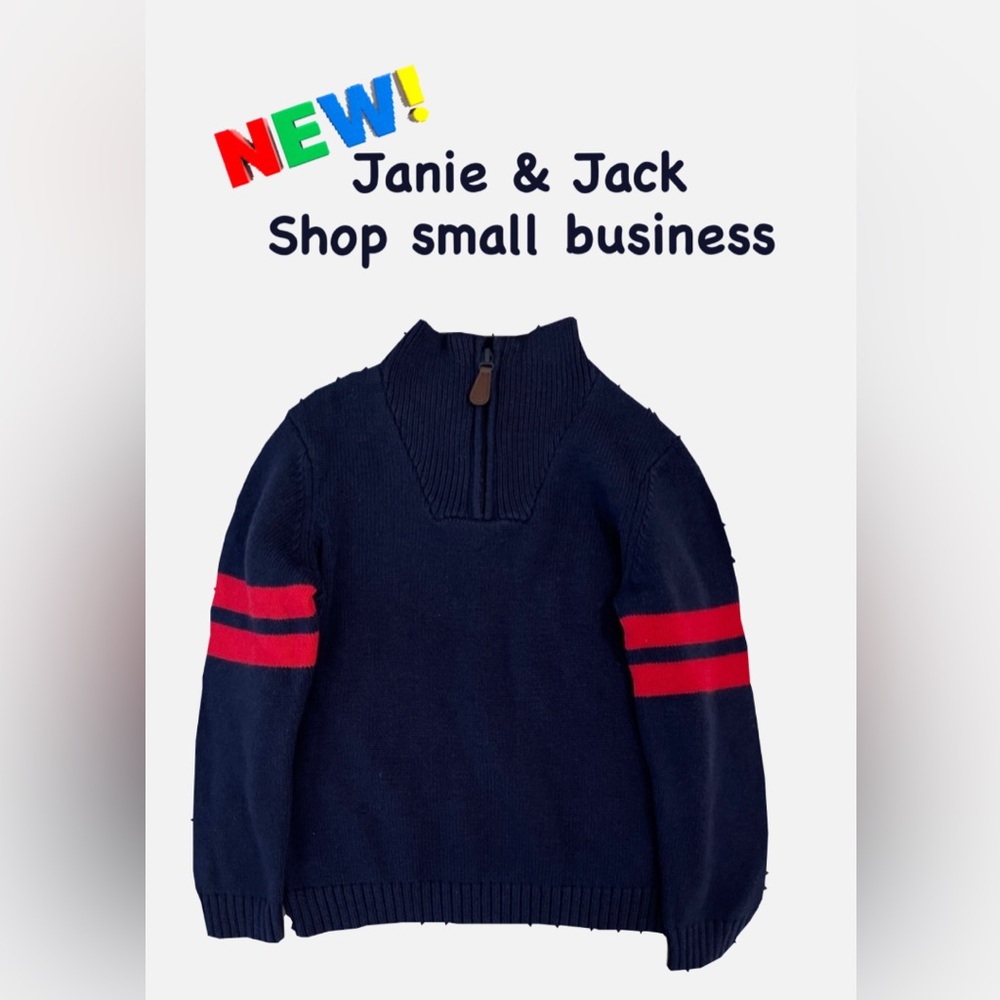 🧸 Janie and Jack Navy & Red Kids Sweater 🧸